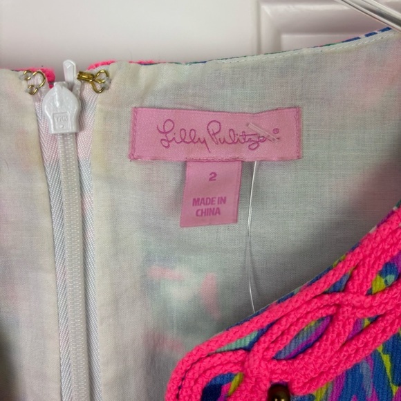 Lilly Pulitzer Ryder Cotton Shift Dress in Indigo Exotic Size 2 - Picture 5 of 9